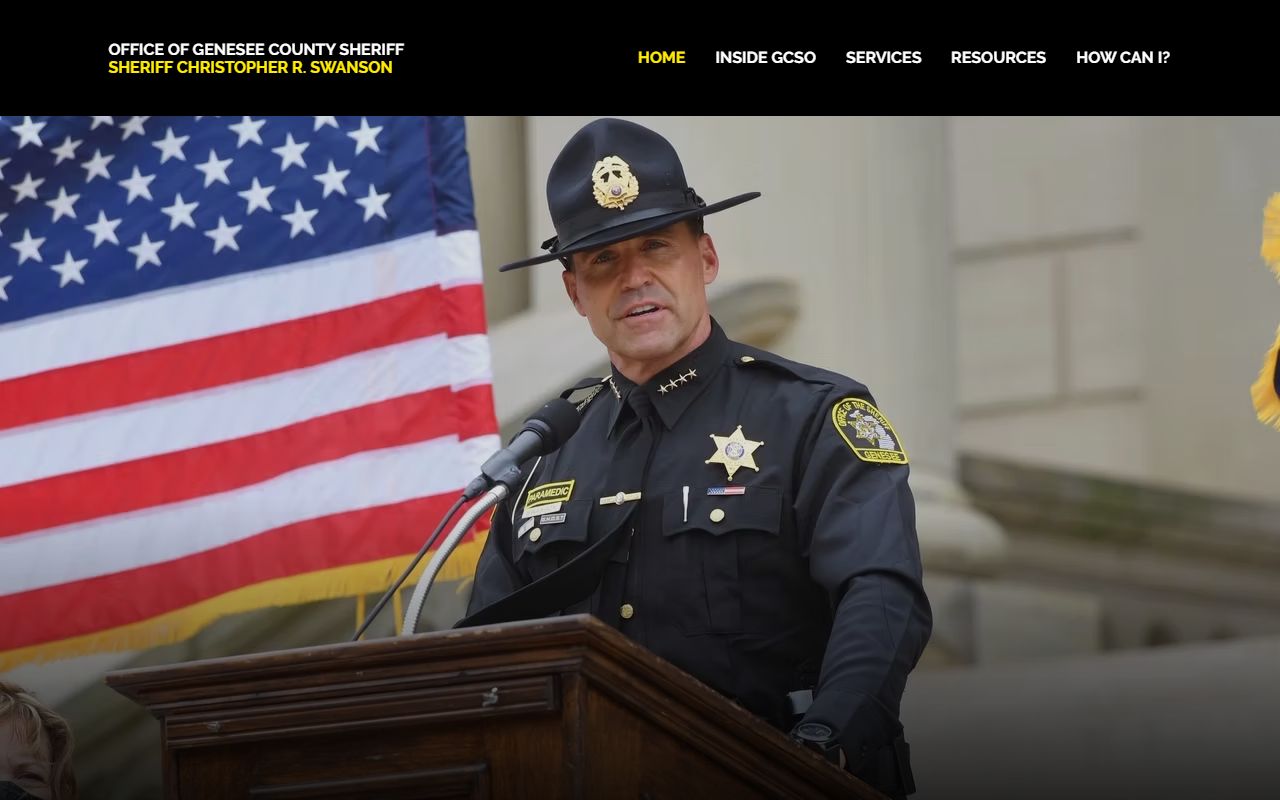 Genesee County Sheriff's Office page for Genesee County inmate records